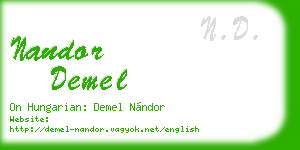 nandor demel business card