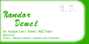 nandor demel business card